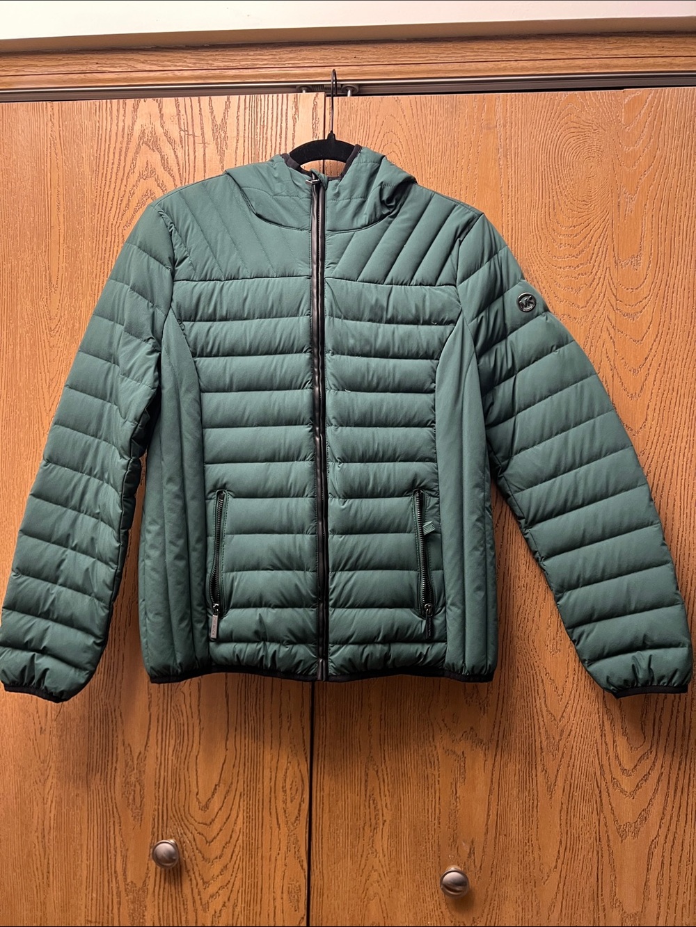 MICHAEL Michael Kors Green Quilted Hooded Puffer Jacket